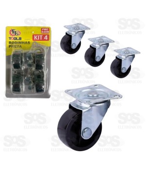 Kit de Rodízio Giratório 4 Peças FBG 3405