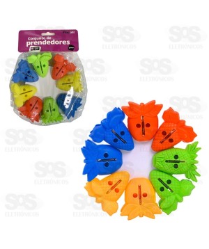 Conjunto 8 Prendedores De Plástico Top Útil TOP0748