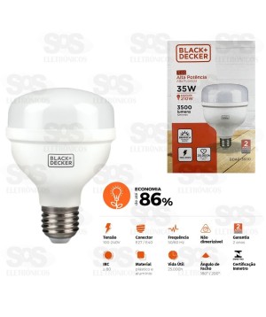 Lâmpada LED 35W Alta Potência Black+Decker BDAP-3600
