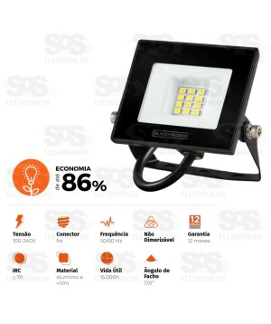 Refletor Eco Quadrado LED Branco 20W Black+Decker BDR1-1600