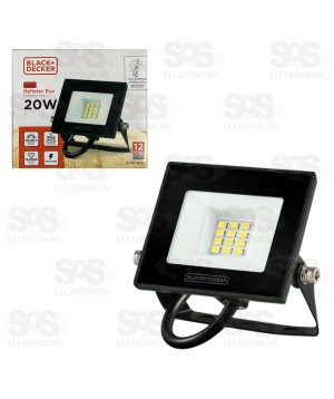 Refletor Eco Quadrado LED Branco 20W Black+Decker BDR1-1600