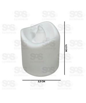 Mini Vela Decorativa Chama Branco Frio Unitária TOP1861