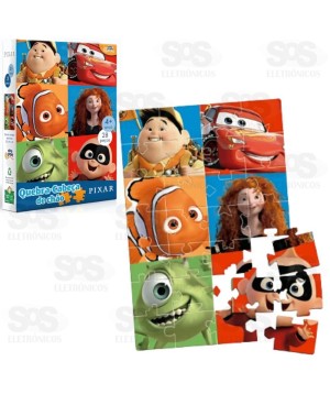 Quebra-Cabeça de Chão Pixar Disney 28 Peças