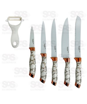 Kit Facas De Cozinha 6 Peças Bazik Prime WU-343