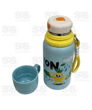 Garrafa Infantil Térmica 450ML Squeeze Estampas Sortidas LK-049