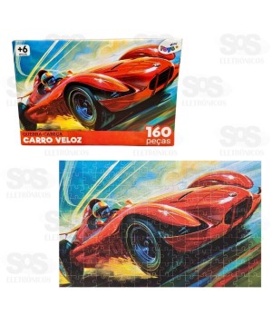 Quebra-Cabeça Carro Veloz 160 Peças Mini Toys 6370