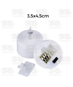 Mini Vela Decorativa Chama Branco Frio Unitário TOP1862