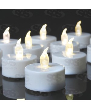 Mini Vela Decorativa Chama Branco Frio Unitário TOP1862