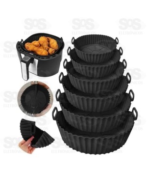 Kit Forma de Silicone Para Air Fryer 6 Unidades B-Max BM-F934
