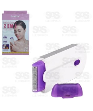 Mini Depilador Portátil Indolor Recarregável 2 Cabeças BM-C073