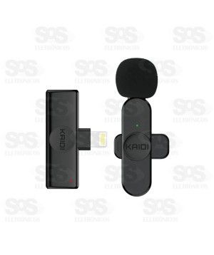 Microfone De Lapela Sem Fio Entrada Iphone Kaidi KMF5-A