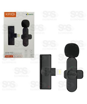 Microfone De Lapela Sem Fio Entrada Iphone Kaidi KMF5-A