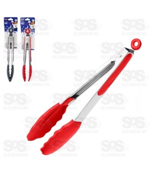 Pegador De Salada Inox e Silicone 27cm Top Útil TOP0691