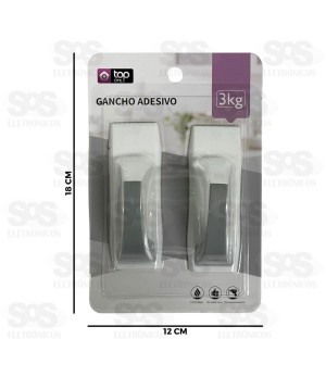 Ganchos Multiuso Adesivo 2 Unidades Top Útil TOP1999