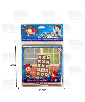 Jogo Da Velha Tabuleiro De Madeira IOB 280