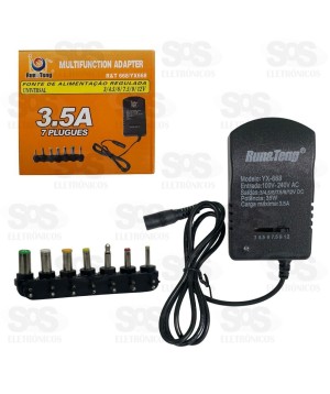 Fonte Regulada Até 12V Com 7 Plugs 30W YX668