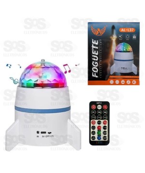 Luminária Foguete Com Alto-Falante e Controle Remoto Altomex AL-L37