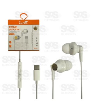 Fone De Ouvido Com Microfone Type C Eletromex EL-1416