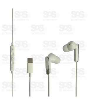 Fone De Ouvido Com Microfone Type C Eletromex EL-1417