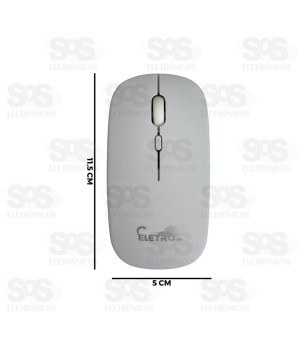 Kit Teclado e Mouse Sem Fio Super Slim Eletromex EL-2102
