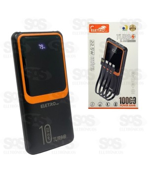 Carga Extra 10.000mAh 4 Interfaces Eletromex EL-2925