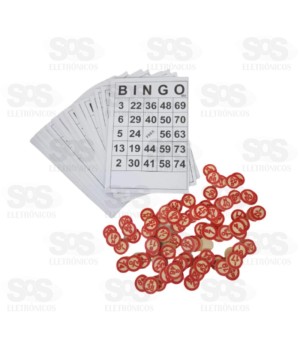 Jogo Bingo Com 40  Cartelas e 75 Marcadores Onyx 2877