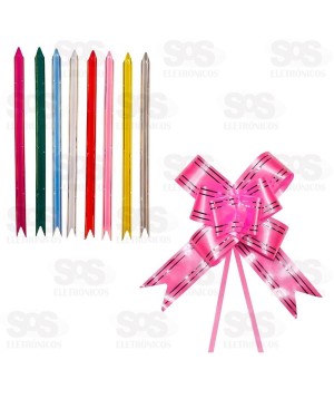 Laço Fácil Para Embalagens 10 Unidades 12CM Cores Variadas 5418