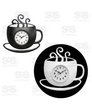 Relógio De Parede Xícara 31,5cm Onyx 5737