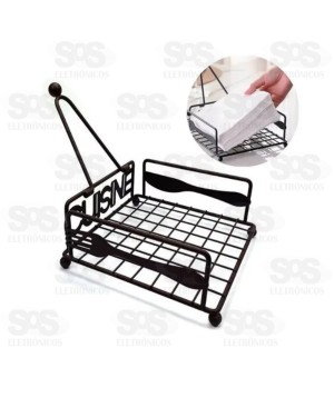 Porta Guardanapo Aramado Preto Onyx 6281