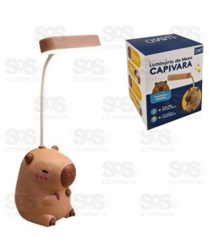 Luminária de Mesa e Apontador Capivara usb Onyx 6731