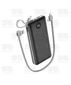Carga Extra 10.000mAh 4 Interfaces Eletromex EL-2919