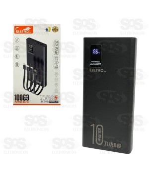 Carga Extra 10.000mAh 4 Interfaces Eletromex EL-2922