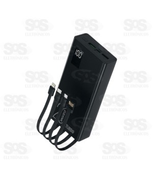 Carga Extra 10.000mAh Com 4 Cabos e Lanterna Altomex AL-767