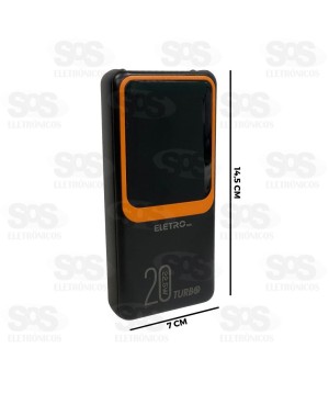 Carga Extra 20.000mAh 4 Interfaces Eletromex EL-2926