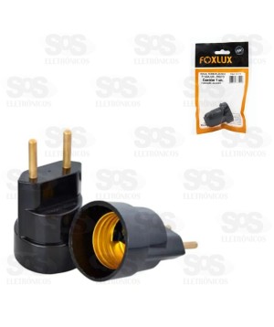 Soquete Porta Lâmpada Bocal E27 Plug Macho Foxlux 24.54
