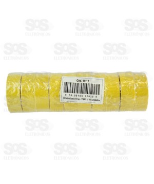 Fita Isolante 10 Metros Amarela 10 Unidades Foxlux 10.11