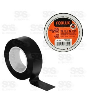 Fita Isolante 10 Metros Preta 10 Unidades Foxlux 10.02