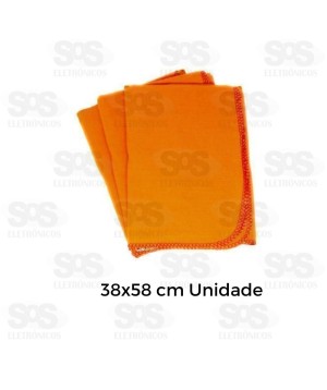 Flanela laranja 38x58Cm Unitária 2114