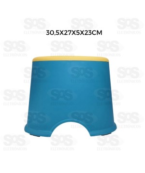 Banqueta Infantil De Plástico Ursinho Cores variadas NAPI414