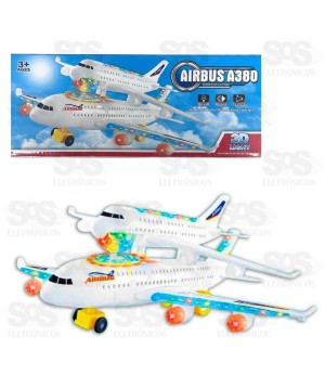Avião Infantil Bate e Volta Com Luzes e Sons Toy King TK-AB4526