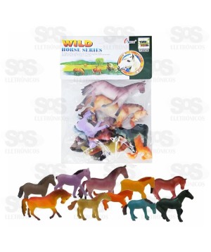 Cavalos De Plástico Com 10 Peças Toy King TK-AB1502