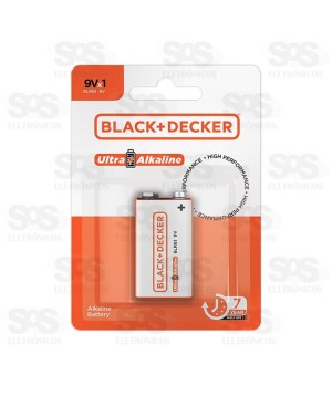 Bateria Alcalina 9V 6LR61 Black+Decker BDBT-009V-01