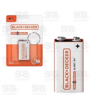Bateria Alcalina 9V 6LR61 Black+Decker BDBT-009V-01