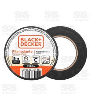 Fita Isolante 5 Metros 10 Unidades Black+Decker BDMT-0001-01