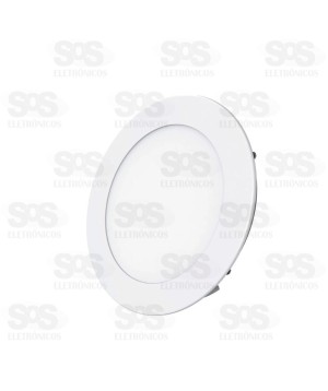 Painel Slim Alumínio Redondo Embutir LED Branco 24W Black+ Decker BDPD1500-02