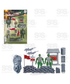  Kit Bonecos Militares 13 Peças Pica Pau 769