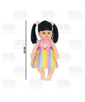 Boneca Tika Frases Morena Nova Toys 1163