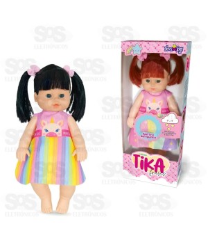 Boneca Tika Frases Morena Nova Toys 1163