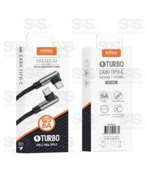 Cabo Turbo Type C Para Type C 1 Metro Premium Kaidi KD-40CC