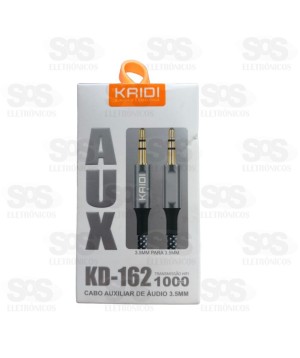 Cabo de Áudio Auxiliar P2 1 Metro Kaidi KD-162